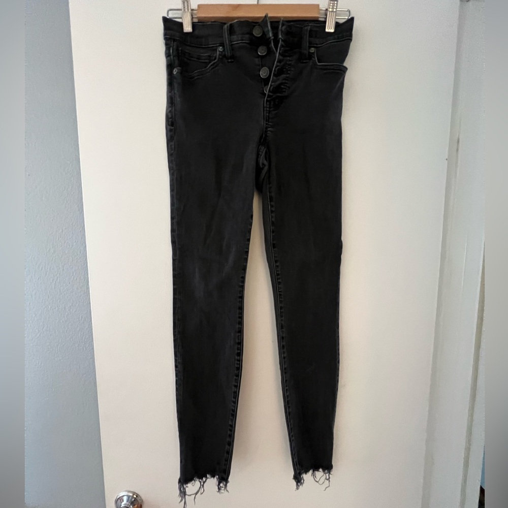 MADEWELL 9” BLACK HIGH RISE SKINNY JEANS